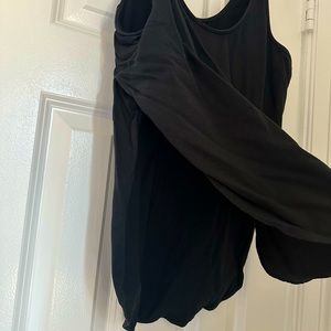 Madewell black tank side slits